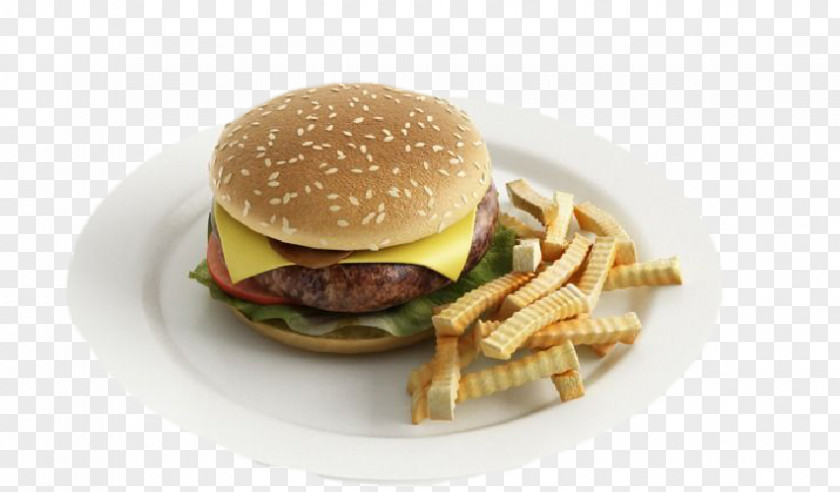 Free Breakfast Burger Plus Fries Buckle Material Hamburger French Fast Food Hot Dog PNG