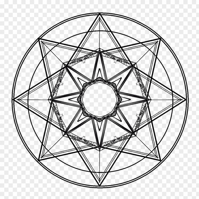 Hanada Sacred Geometry Symbol Circle Mandala PNG