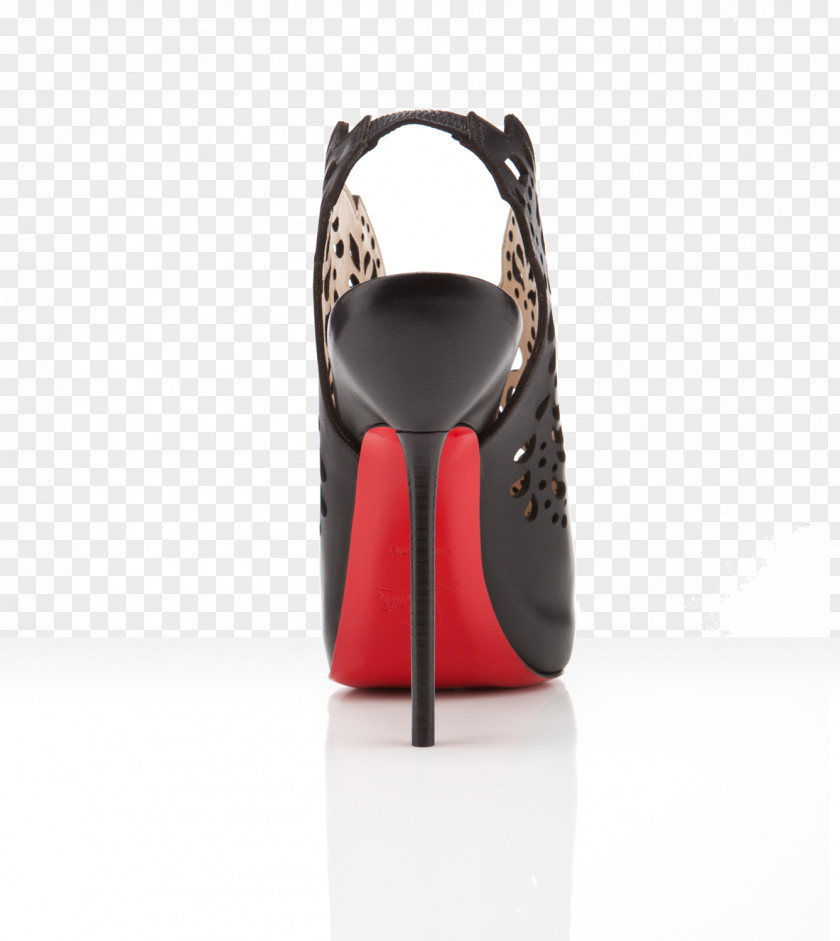 Louboutin Court Shoe Slingback Wedge Fashion PNG