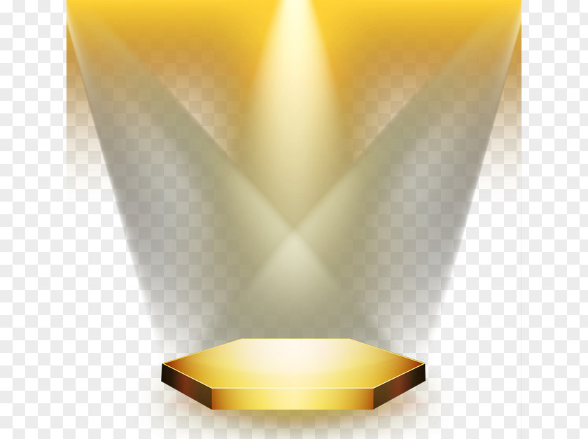 Stage Lighting Yellow Triangle Wallpaper PNG