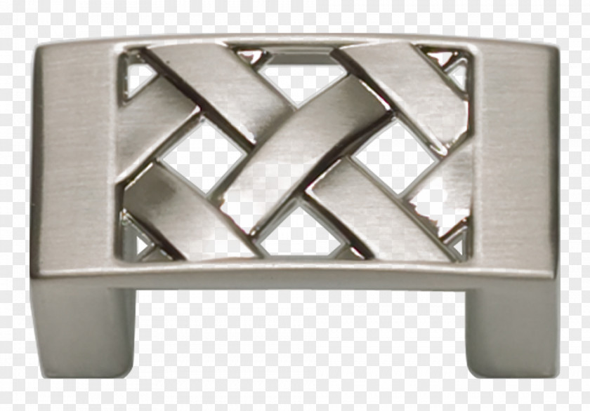 Drawer Pull Silver Nickel Brushed Metal PNG