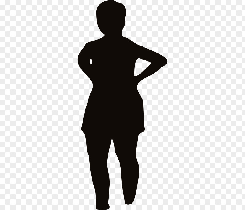 Fat Girl Cartoon Silhouette Clip Art Woman Vector Graphics PNG