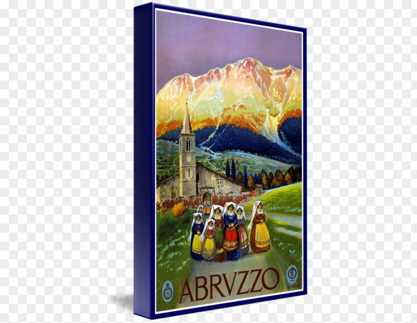 Travel Poster Italy Canvas Art Printing PNG