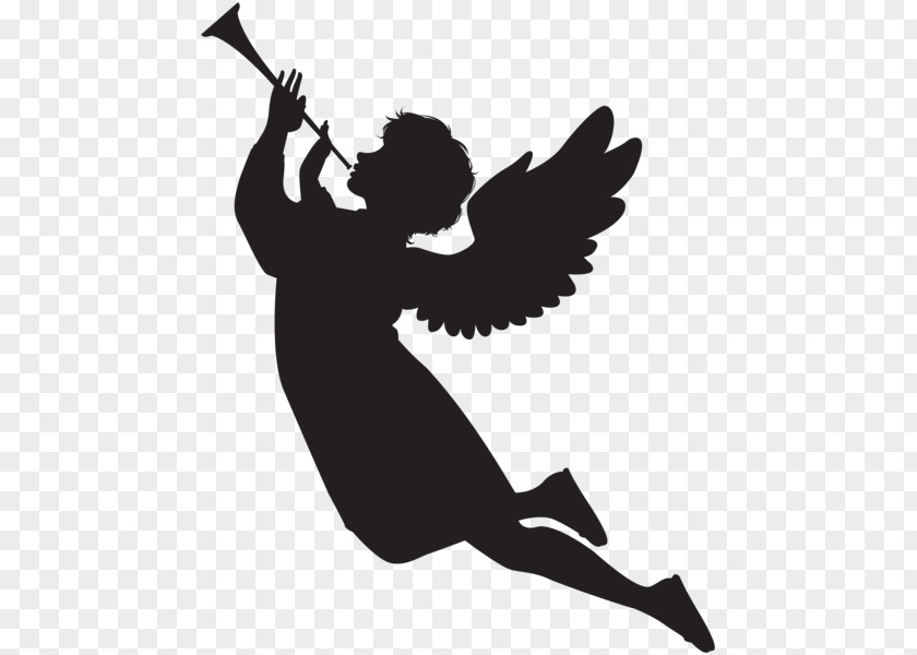 Angel Cherub Silhouette Art Clip PNG