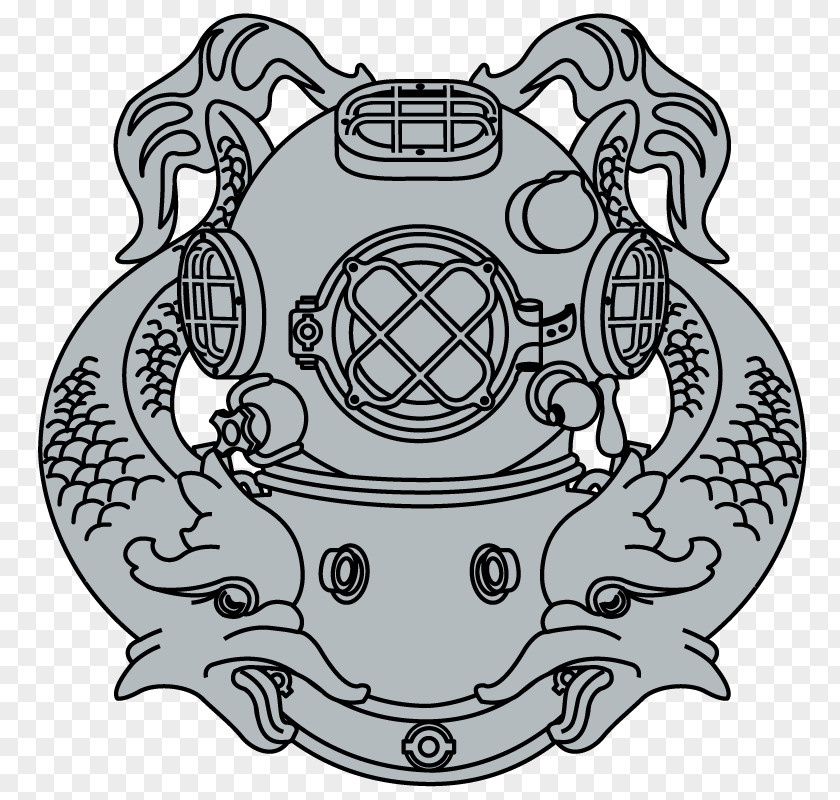Diver Navy Drawing United States Underwater Diving Helmet PNG