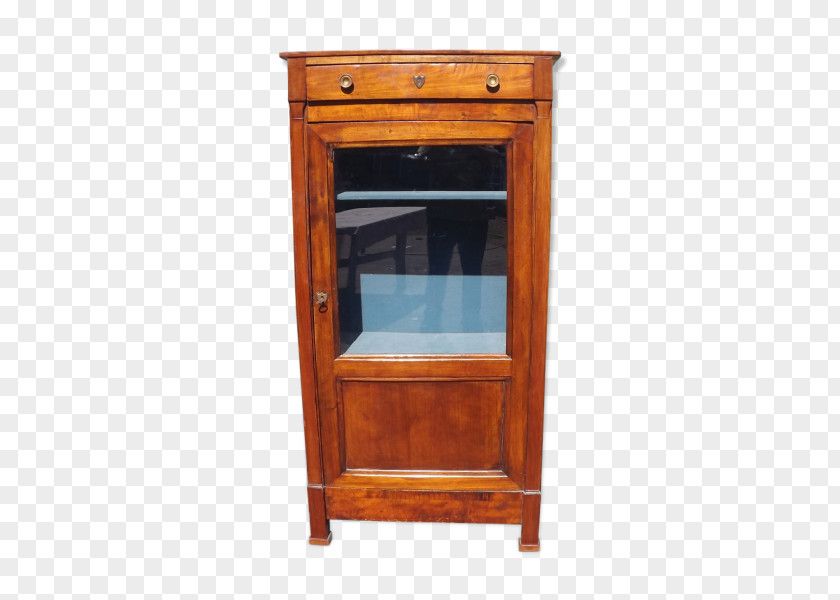 Empire Style Chiffonier Cupboard Shelf Drawer Display Case PNG