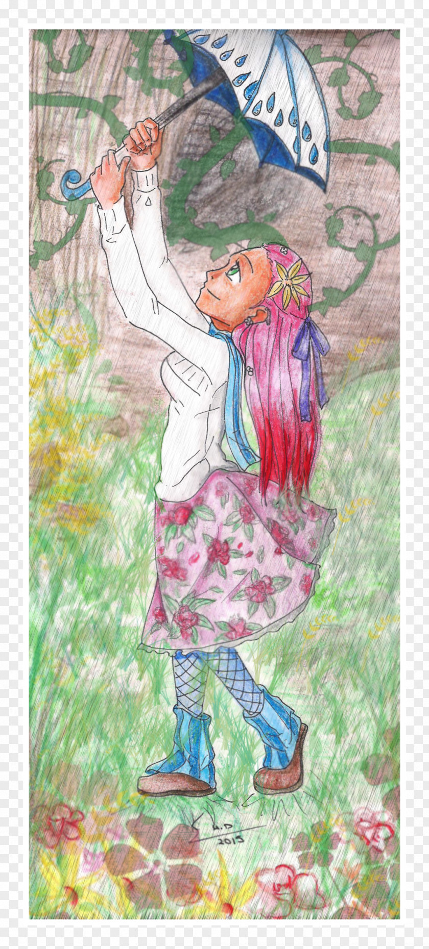Spring Is Coming Child Art Painting Fairy PNG