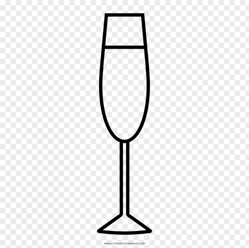 Champagne Wine Glass Drawing Stemware PNG