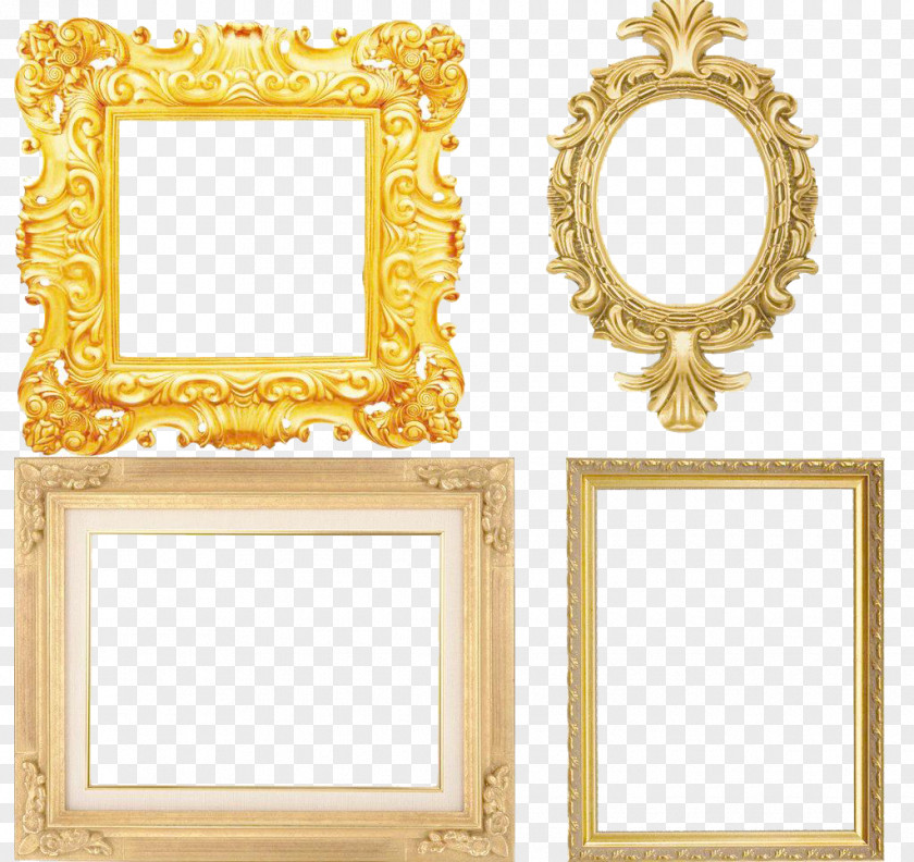 European-style Mirror Frame Picture PNG