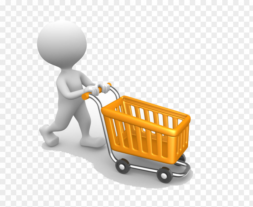 Pushing A Shopping Cart Concept Villain 3D Computer Graphics PNG