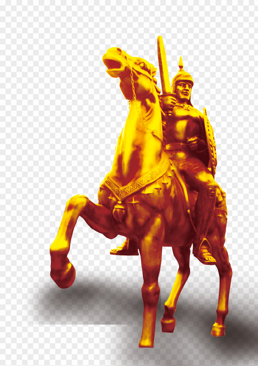 Knight And Horse Statue Sculpture PNG