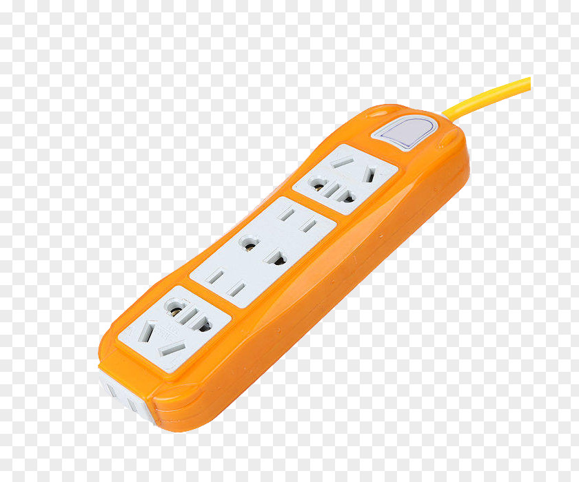 Orange Power Strips Electricity Extension Cord PNG