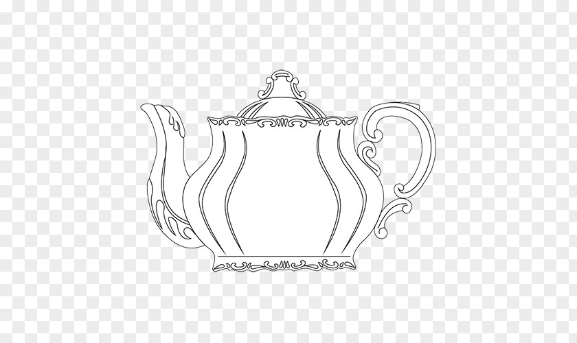 Porcelain Pots Silver Line Art Font Body Jewellery PNG