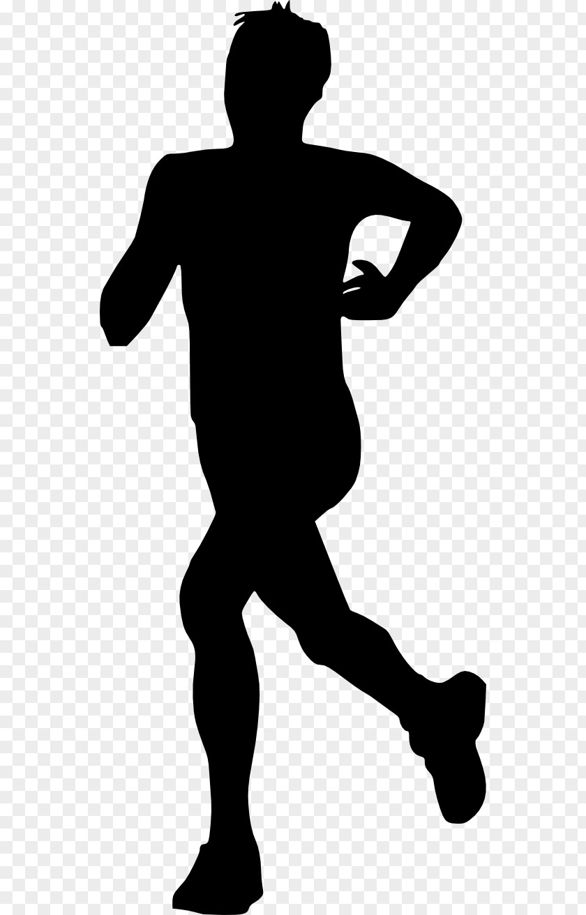 Running Man Football Player Silhouette Clip Art PNG