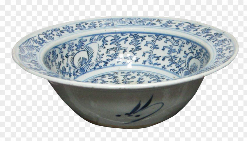 The Blue And White Lotus Face Bowl Pottery Ceramic Glass PNG