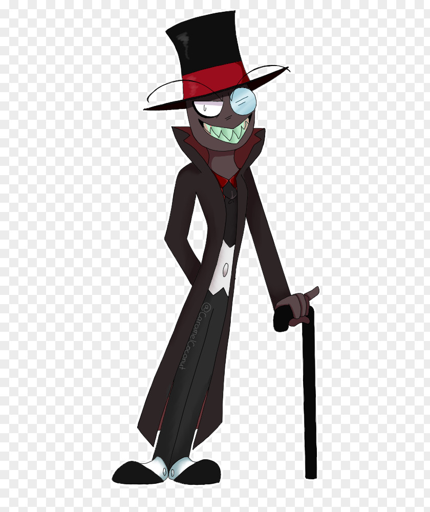Villainous Black Hat Villain Character PNG