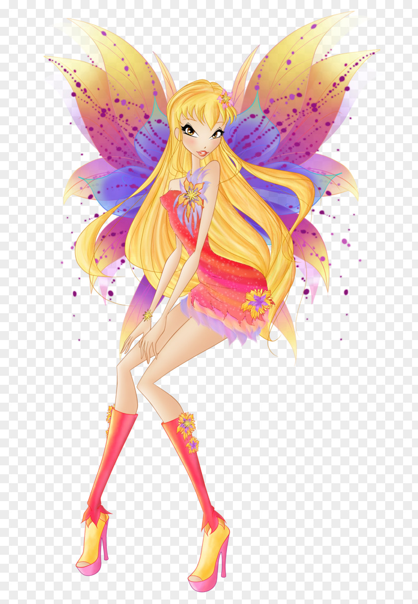 Winx Club Stella Fairy Barbie Illustration Digital Art Computer PNG