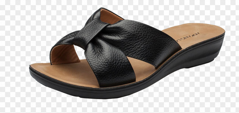 Bow Leather Sandals Slipper Shoe Sandal Tmall PNG