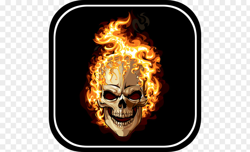 Skull Human Symbolism Light Flame Combustion PNG