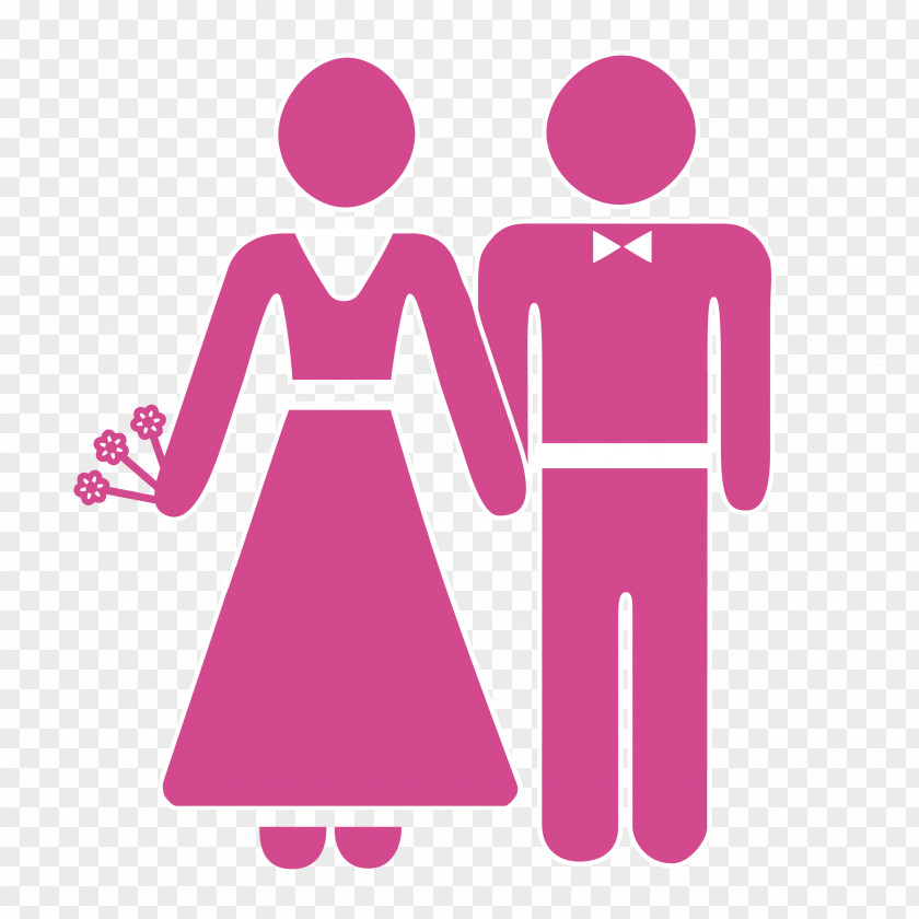 Vector Wedding Bride And Groom Cartoon Invitation Marriage Icon PNG