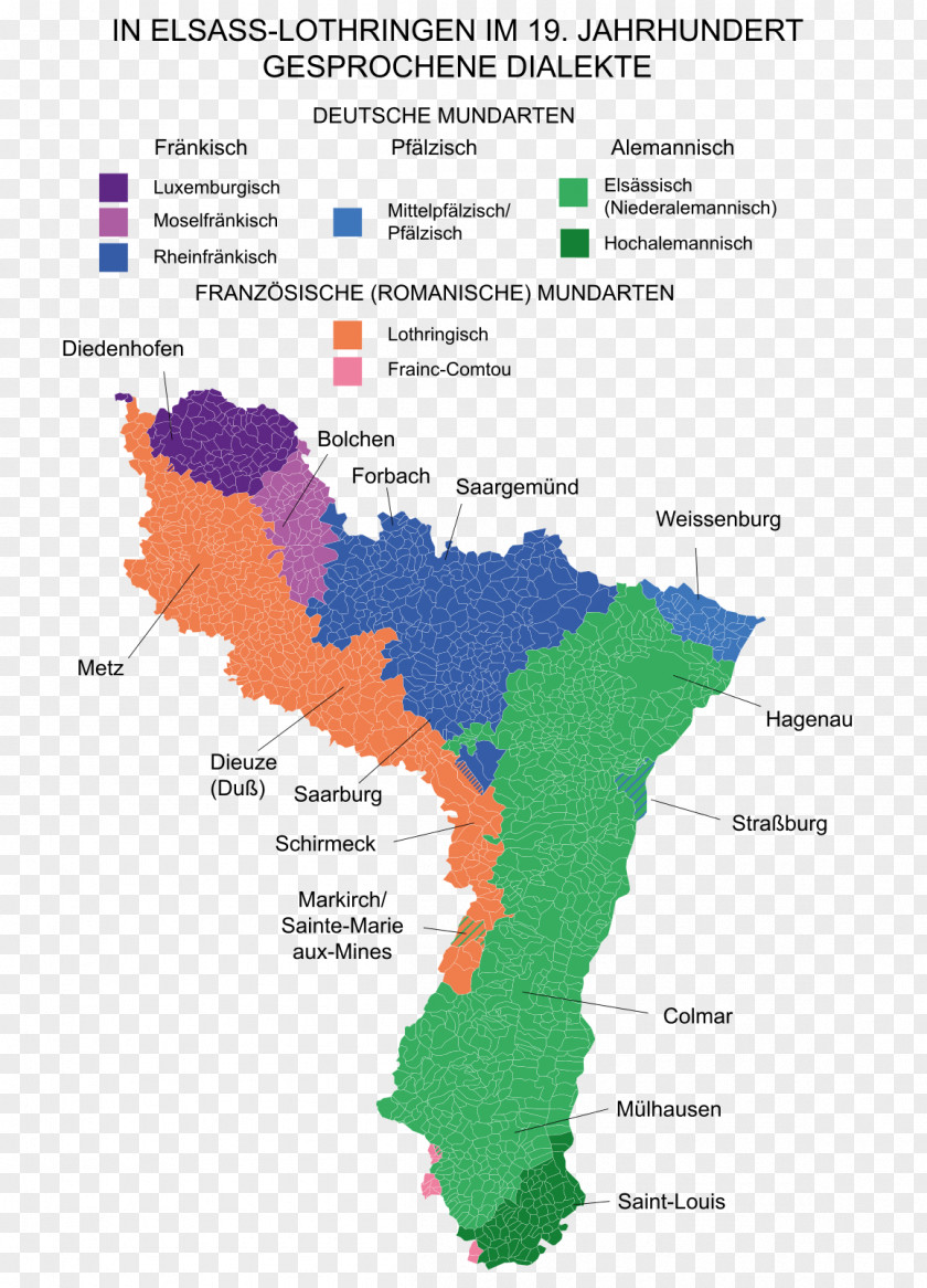 Map Alsace-Lorraine Saales Franco-Prussian War PNG