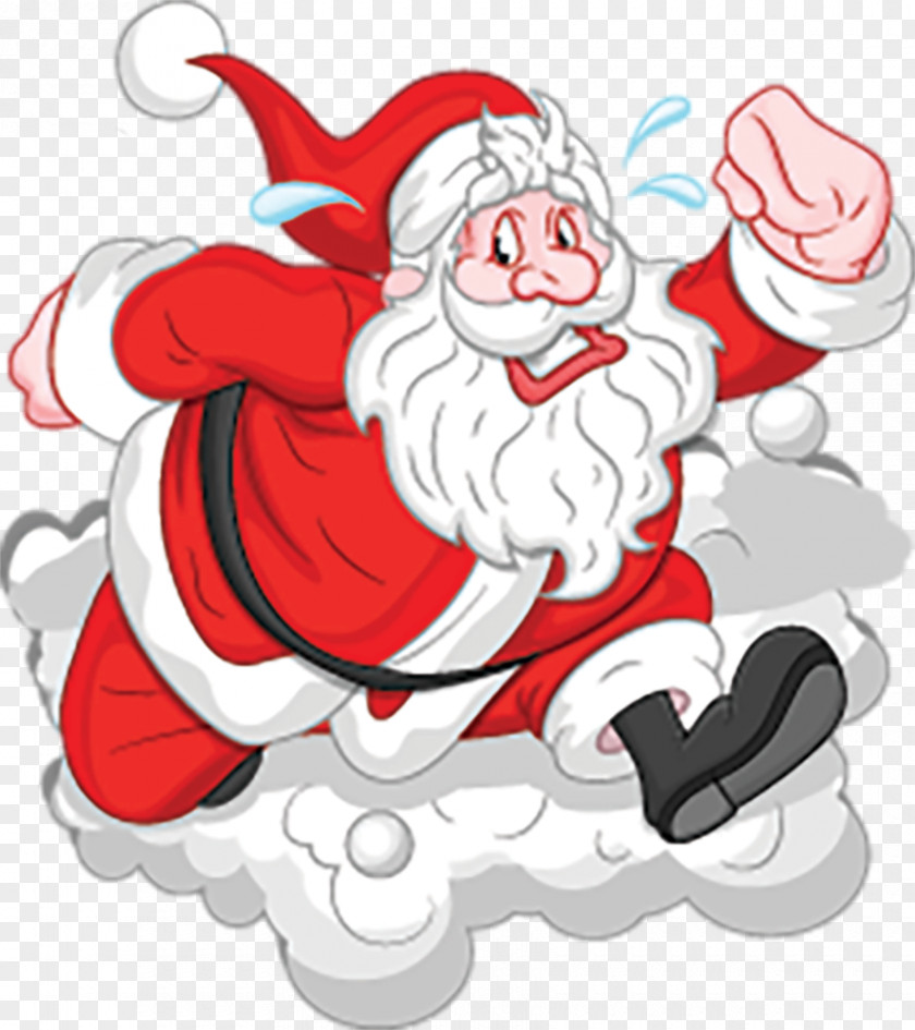 Santa Claus Christmas Run Day Stock Photography Vector Graphics PNG