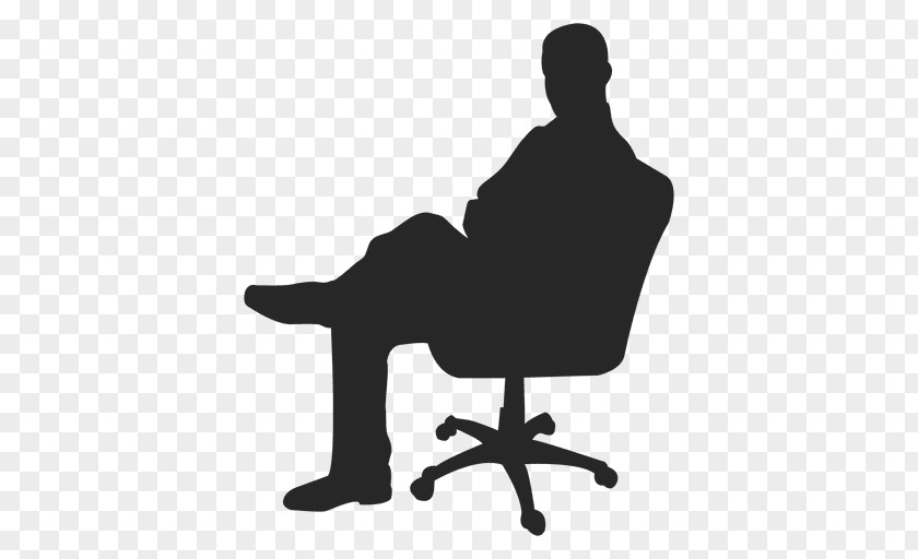 Sitting Man Chair Silhouette Clip Art PNG
