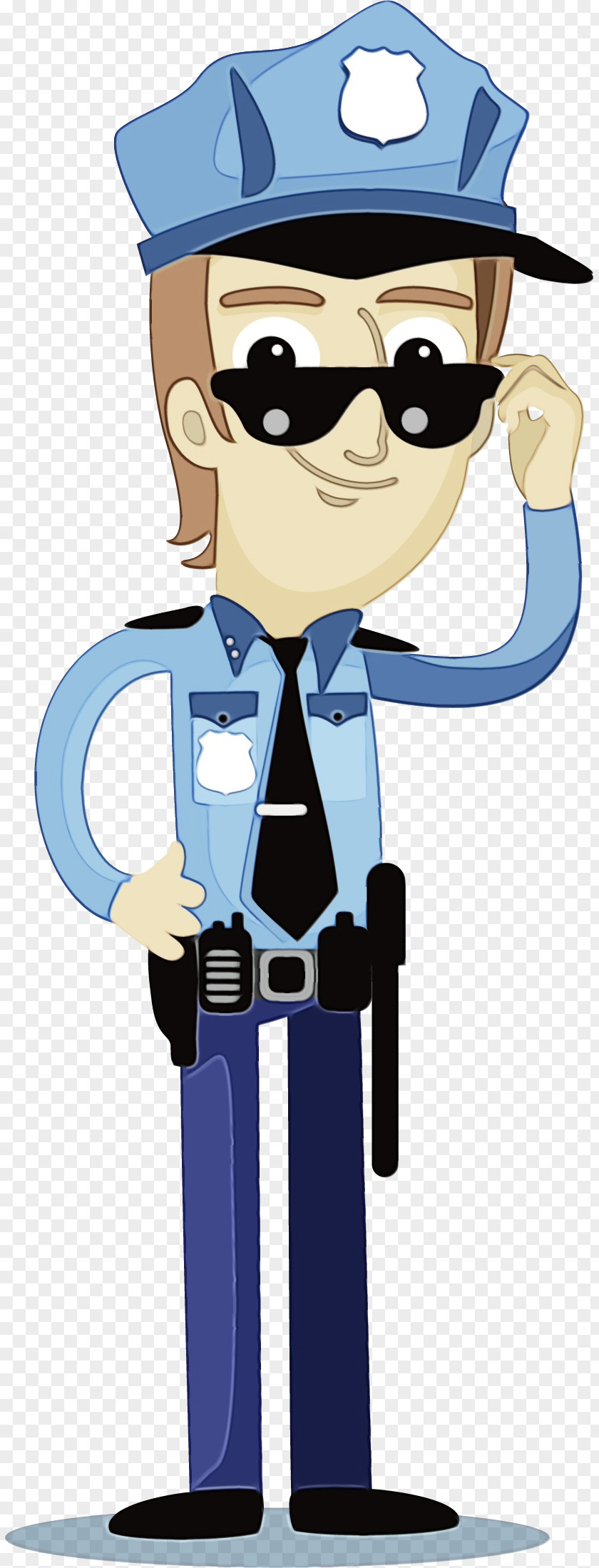 Cartoon Official Police Officer Gesture PNG