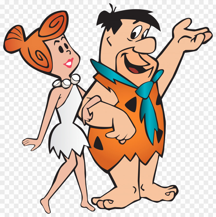 Fred And Wilma Flintstone Transparent Clip Art Image Barney Rubble Pebbles Flinstone Betty PNG