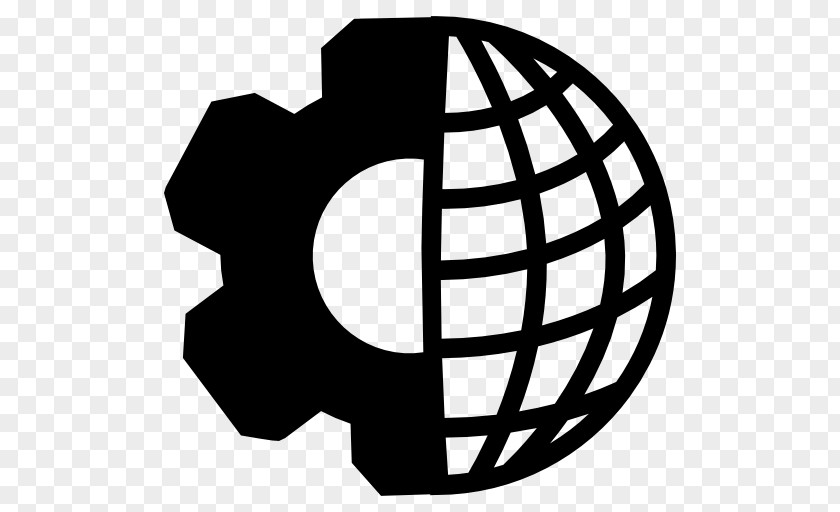 Half Earth Business Symbol Icon Design PNG