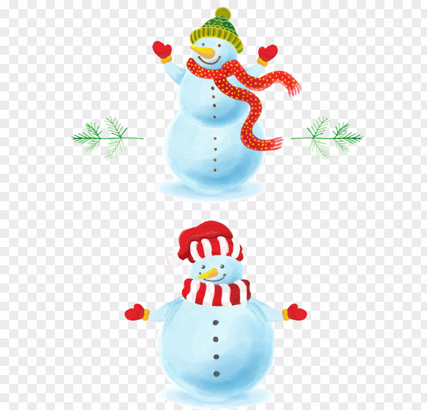 Hand Drawn Snowman Illustration PNG