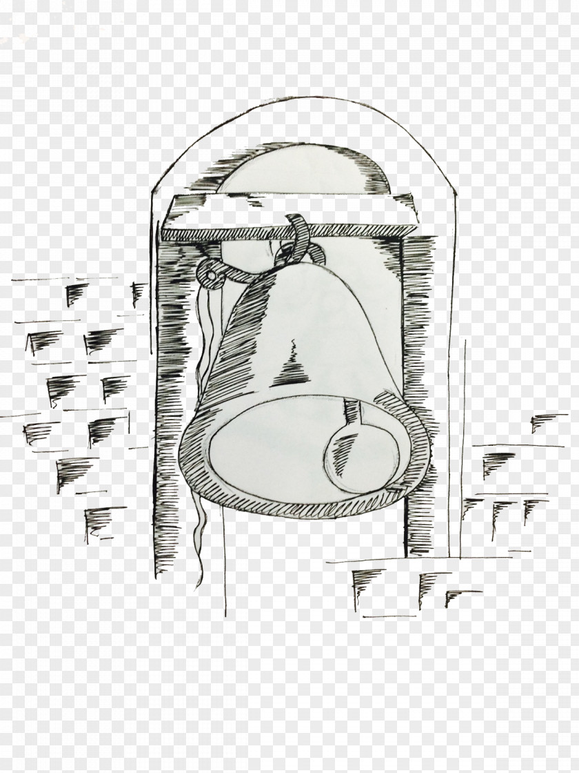 Hand-painted Pattern Pencil Bell Sketch PNG