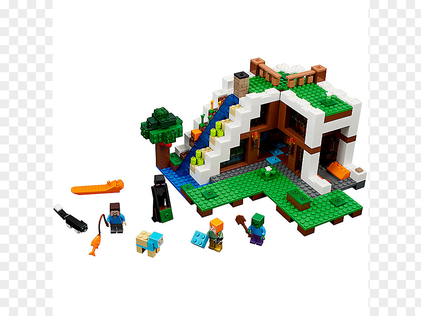 Minecraft LEGO 21134 The Waterfall Base Lego Toy PNG
