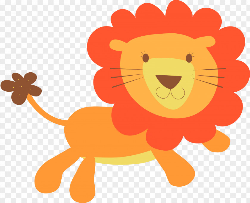 Smile Sticker Lion Logo PNG
