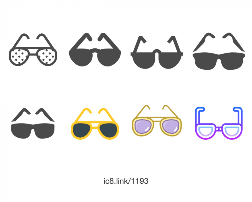 Sunglasses Symbol Font PNG