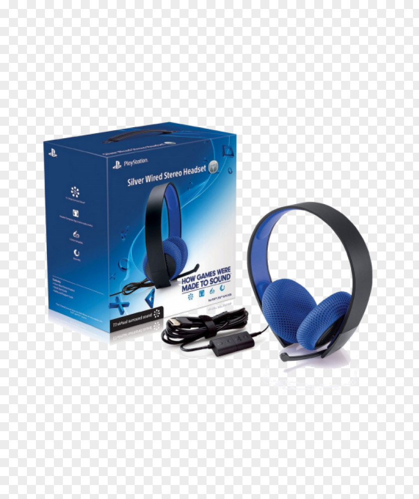 Playstation Sony PlayStation Silver Wired Stereo Headset 4 3 Vita PNG