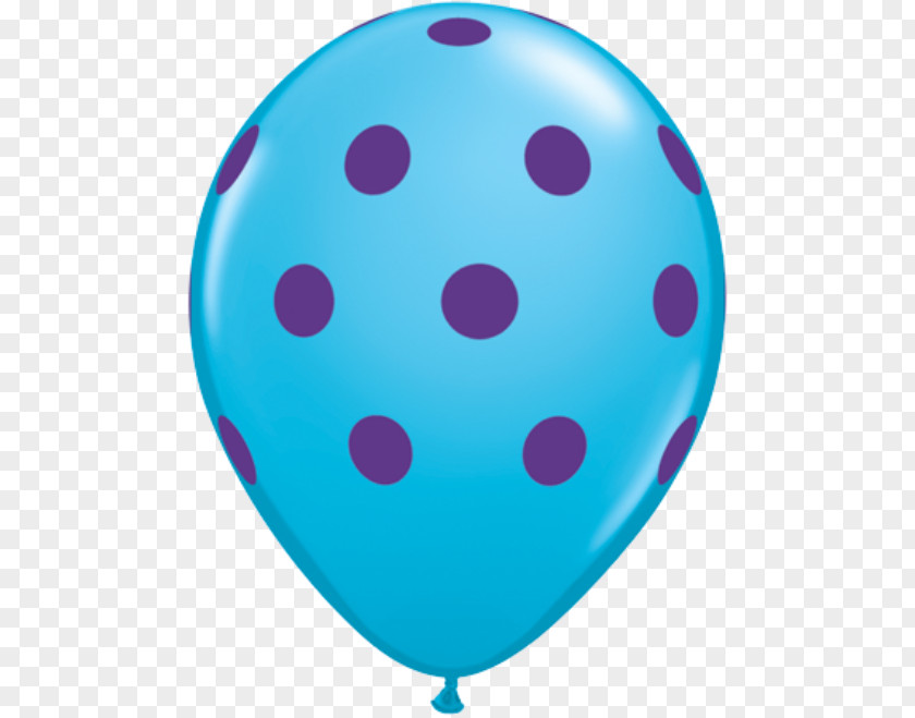 Balloon Polka Dot Birthday Party Blue PNG