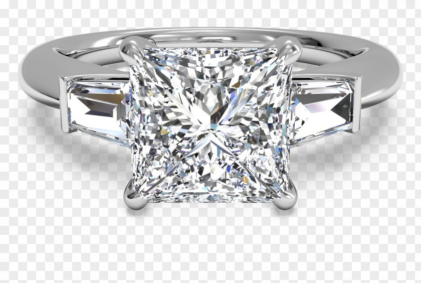 Hand Painted Diamond Ring Engagement Wedding PNG