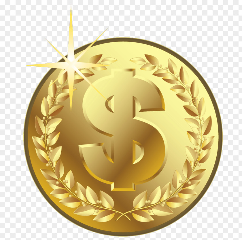 Lakshmi Gold Coin Clip Art PNG