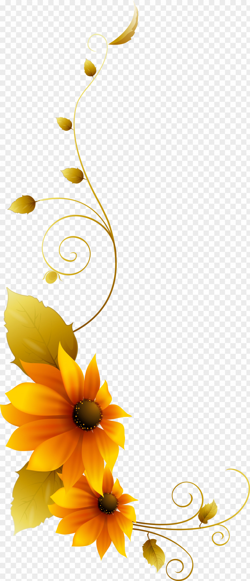 Sunflower Decorative Material Floral Design Desktop Wallpaper Yellow Clip Art PNG