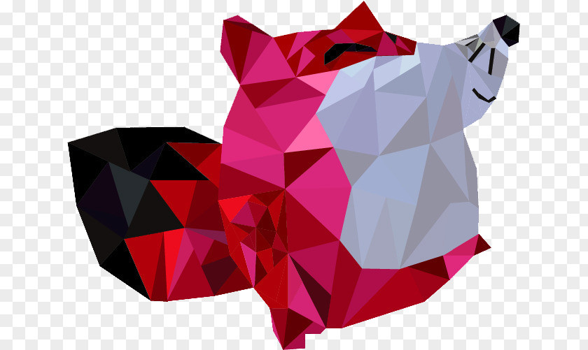 Fox Geometry Color Illustration PNG
