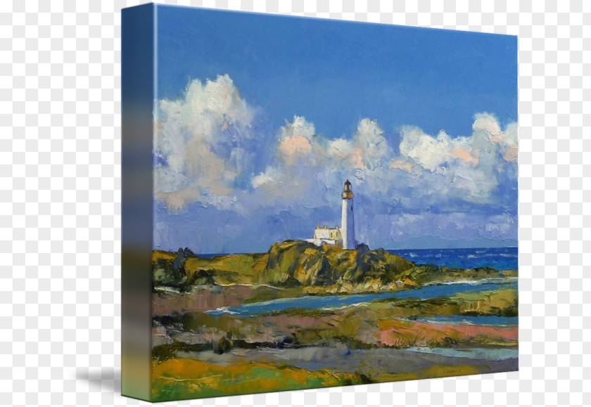 Painting Lighthouse Gallery Wrap Canvas Printmaking PNG