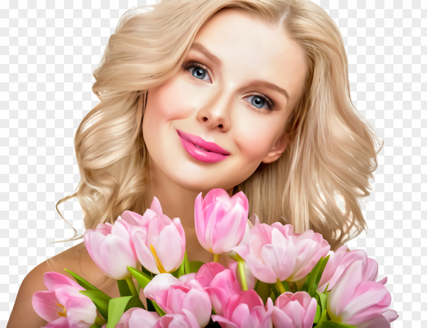 Cheek Plant Hair Pink Skin Flower Beauty PNG