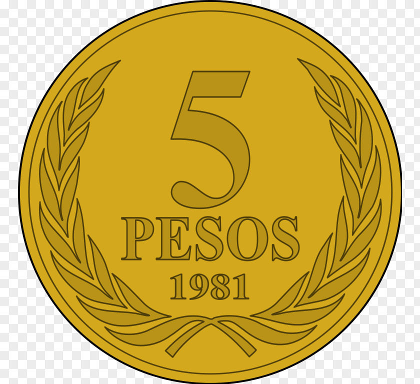 Coin Chilean Peso Mexican PNG