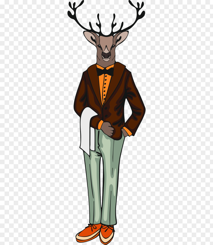 Vector Deer Man Illustration PNG