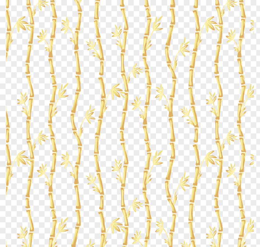 Vector Hand-painted Bamboo Material Wood Tree Yellow Pattern PNG