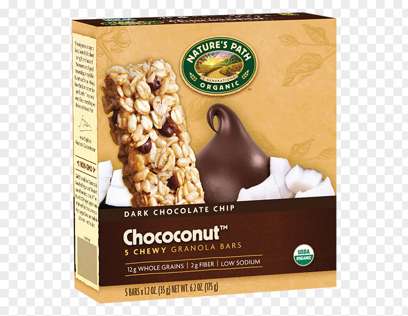 Chocolate Chips Breakfast Cereal Organic Food Nature's Path Granola Whole Grain PNG