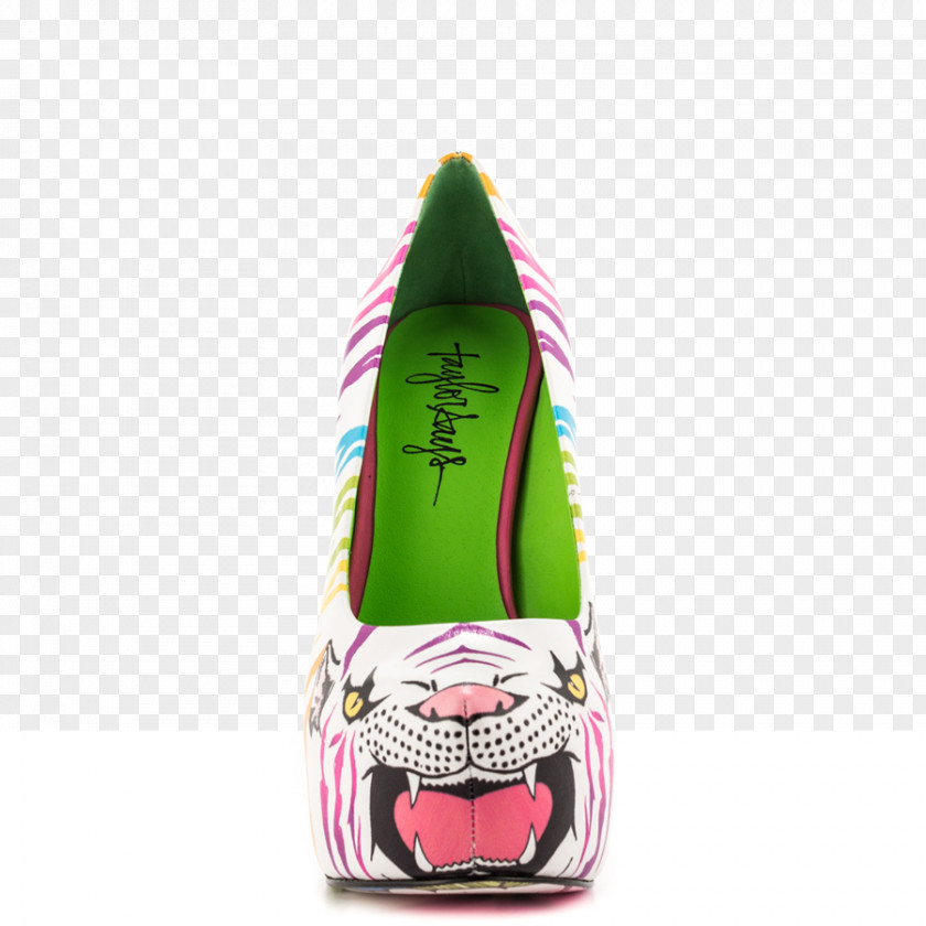 Ferocious Tiger High-heeled Shoe Rainbow Shops Footwear PNG