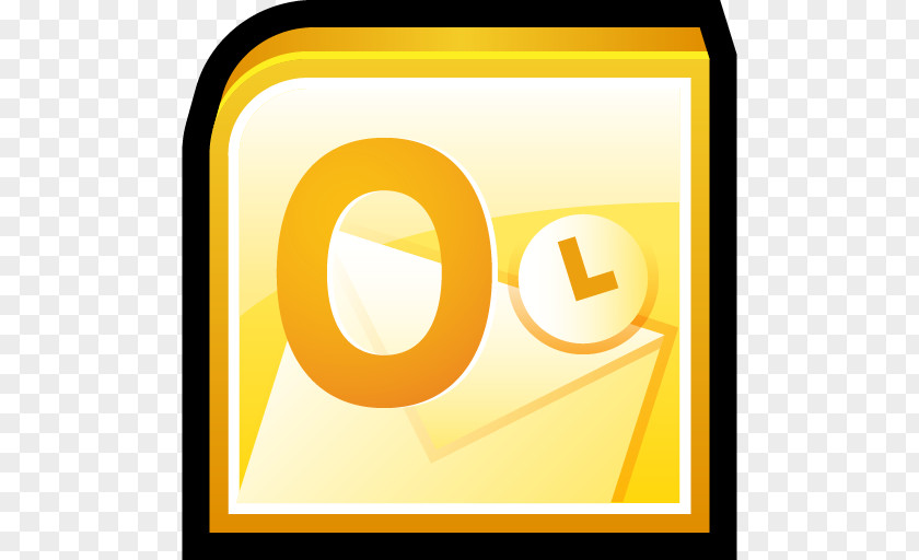 Microsoft Office Outlook Text Brand Sign Circle Yellow PNG