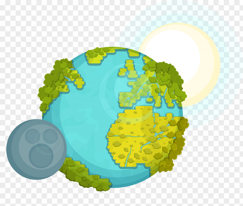 Vector Hand Painted Earth PNG